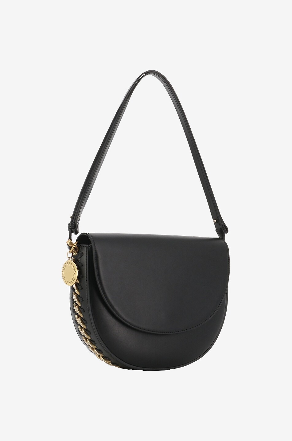 STELLA McCARTNEY Frayme Medium Flap faux leather shoulder bag Women BLACK 2