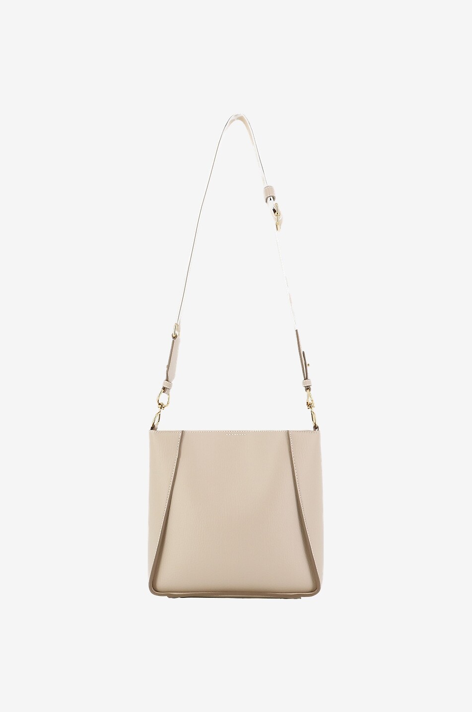 STELLA McCARTNEY Schultertasche aus genarbtem Kunstleder mit Nieten Stella Logo Small Damen BEIGE 3