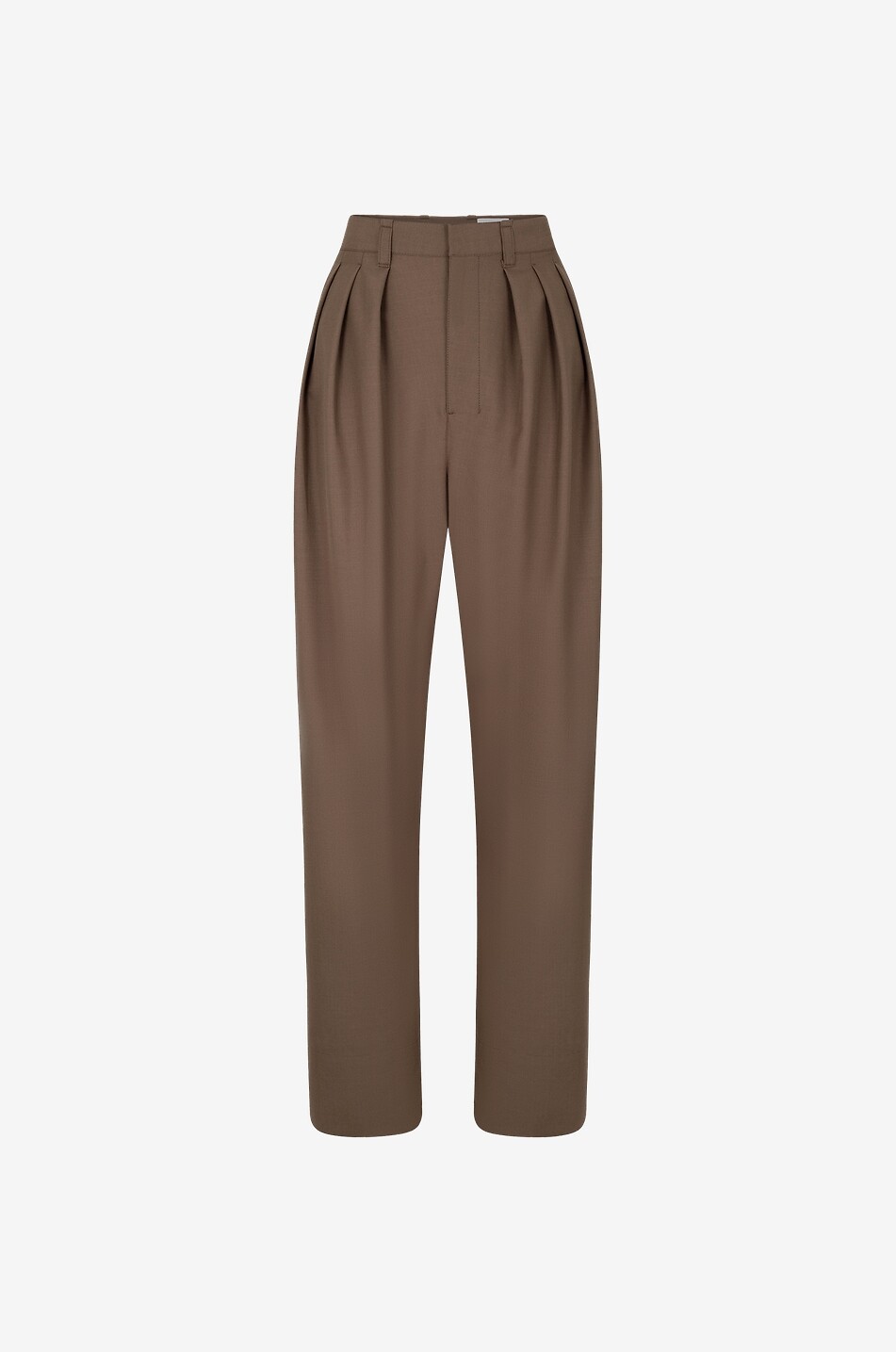 Pleated Tailored wool blend trousers