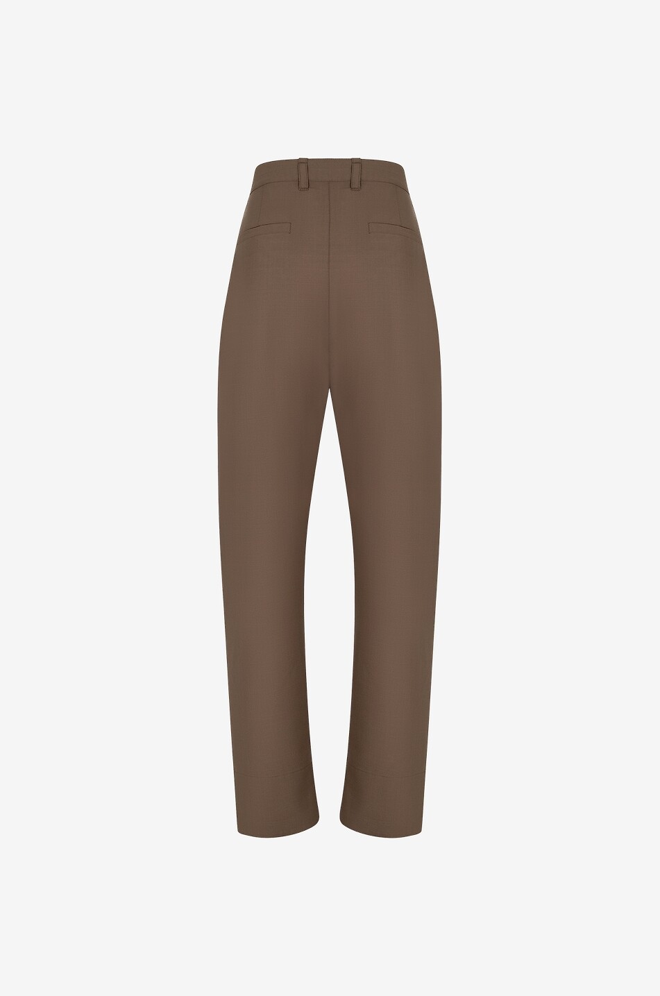 LEMAIRE Pleated Tailored wool blend trousers Women BROWN 2