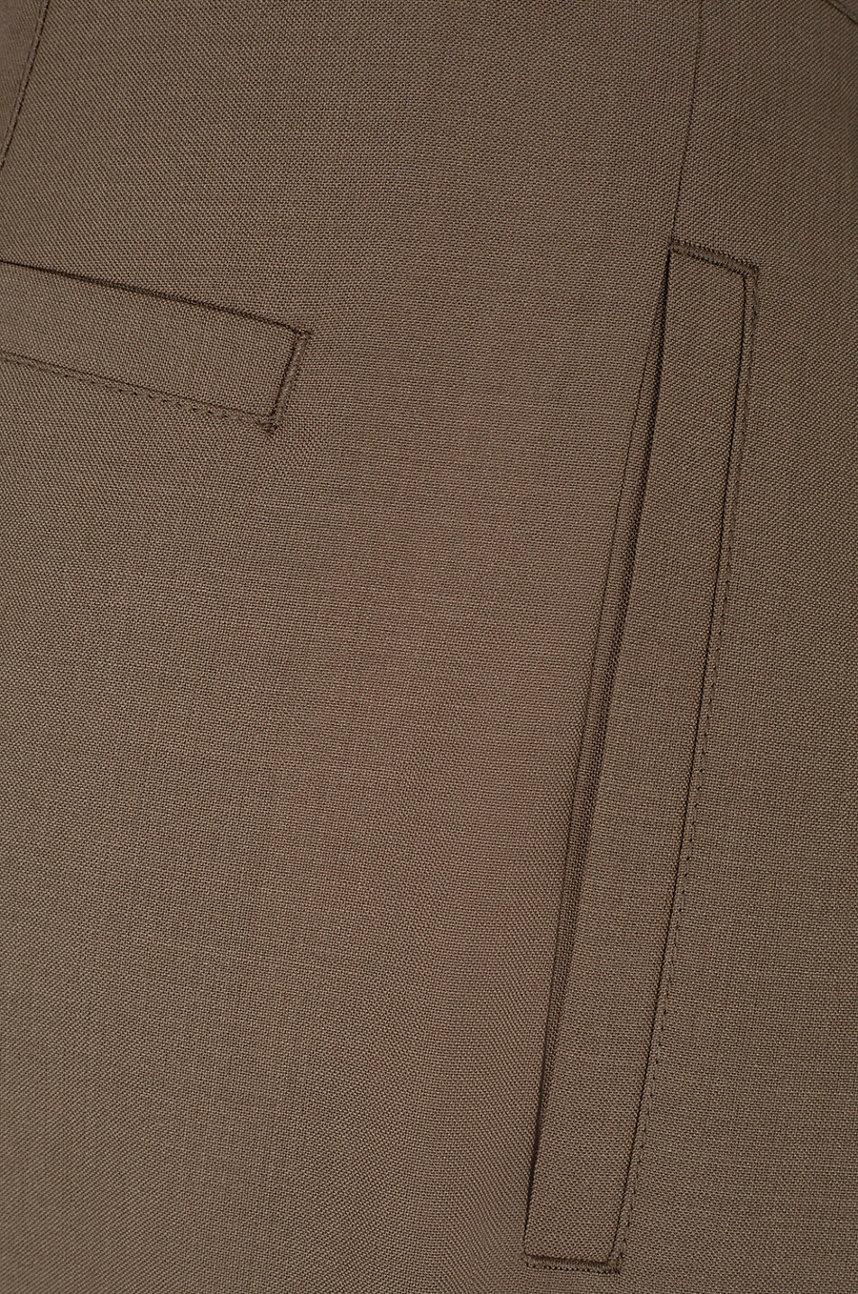 Pantalon à pinces en laine mélangée Pleated Tailored