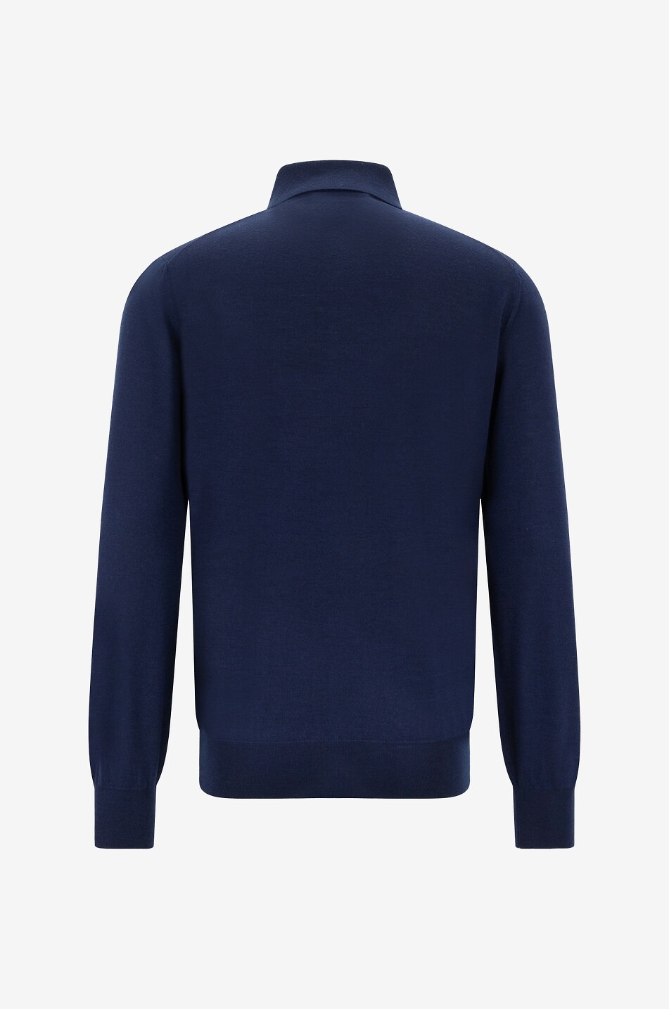 BRUNELLO CUCINELLI Woll- und Kaschmir-Strick-Langarm-Polohemd Herren MITTELBLAU 2