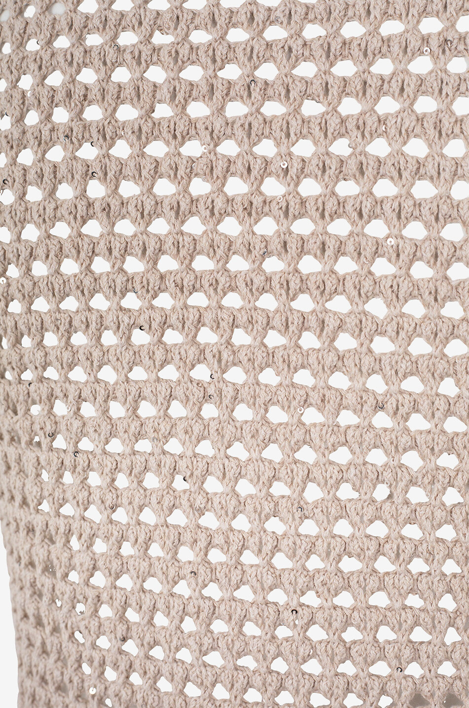 Ärmelloser Lochstrickpullover aus Baumwolle Dazzling Net