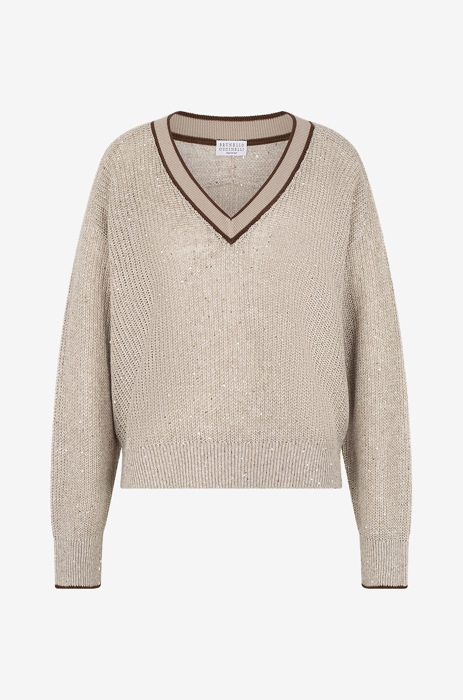 Leinenpullover mit V-Ausschnitt Active Dazzling