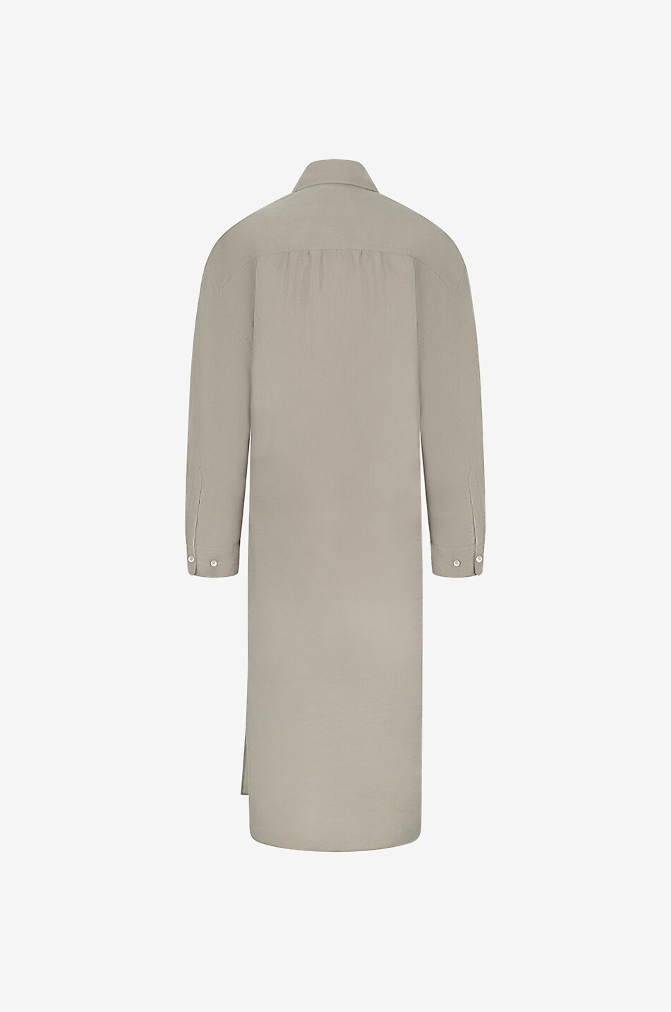 LEMAIRE Twisted midi shirt dress in silk blend Women LIGHT GREY 2
