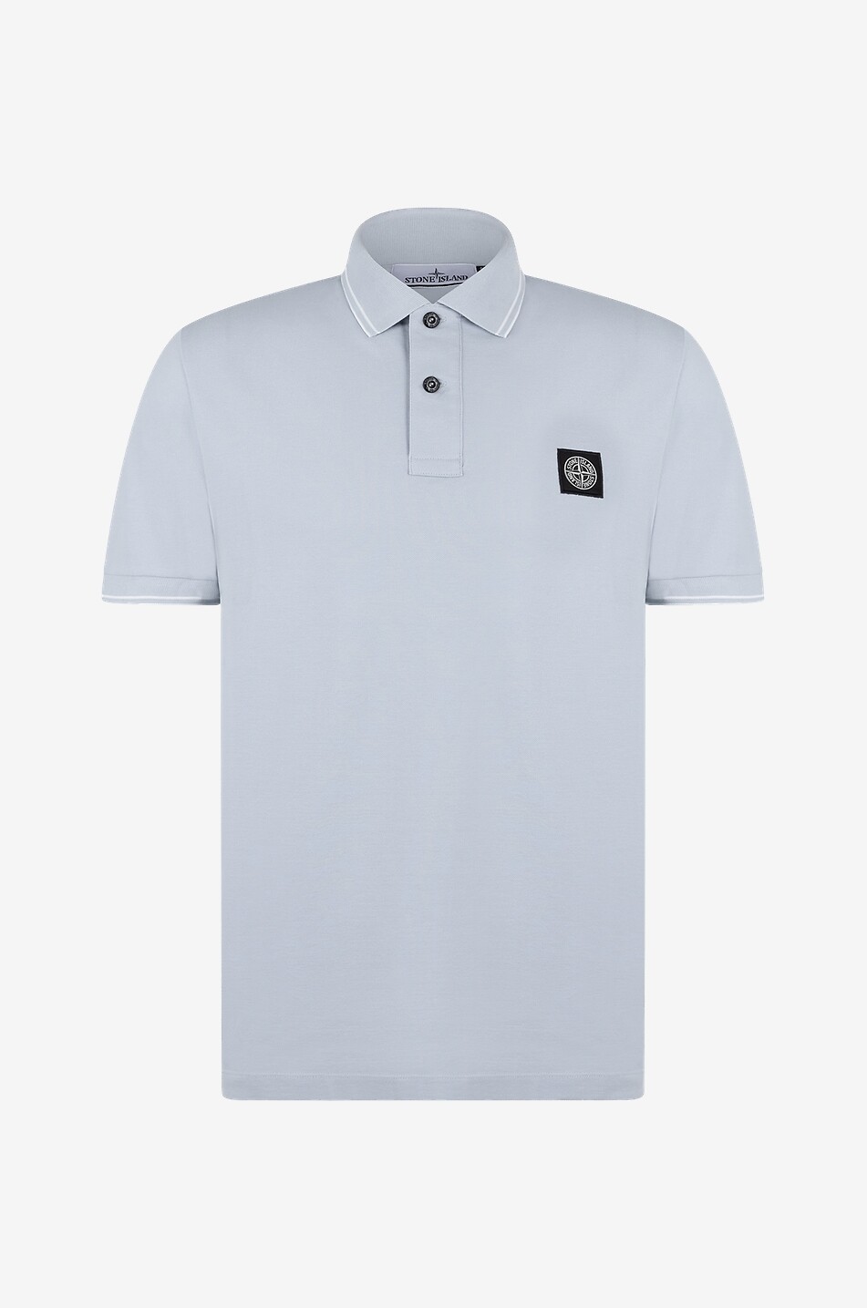 STONE ISLAND Polo slim à manches courtes et bords rayés 2SC18 Homme BLEU 1