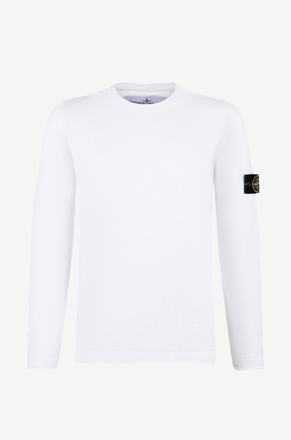 Mens white stone island jumper best sale