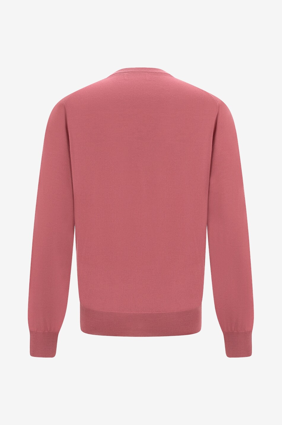 BRUNELLO CUCINELLI Pull fin à col rond en laine et cachemire Homme ROUGE MOYEN 2
