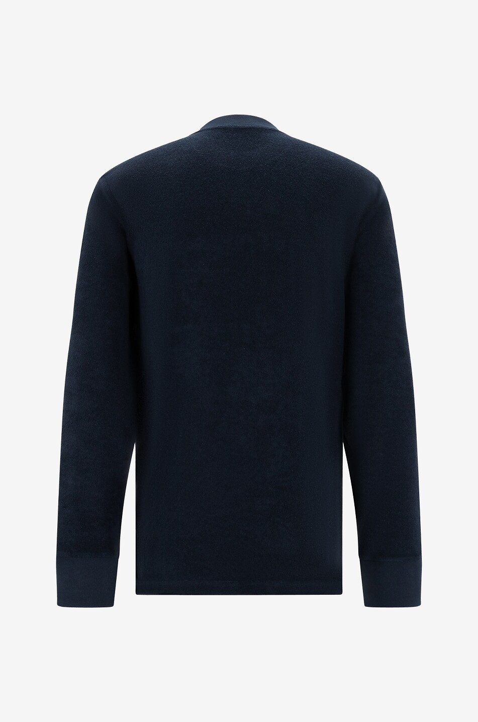 MONCLER Sweat-shirt en éponge à col rond logo universitaire Homme BLEU 2