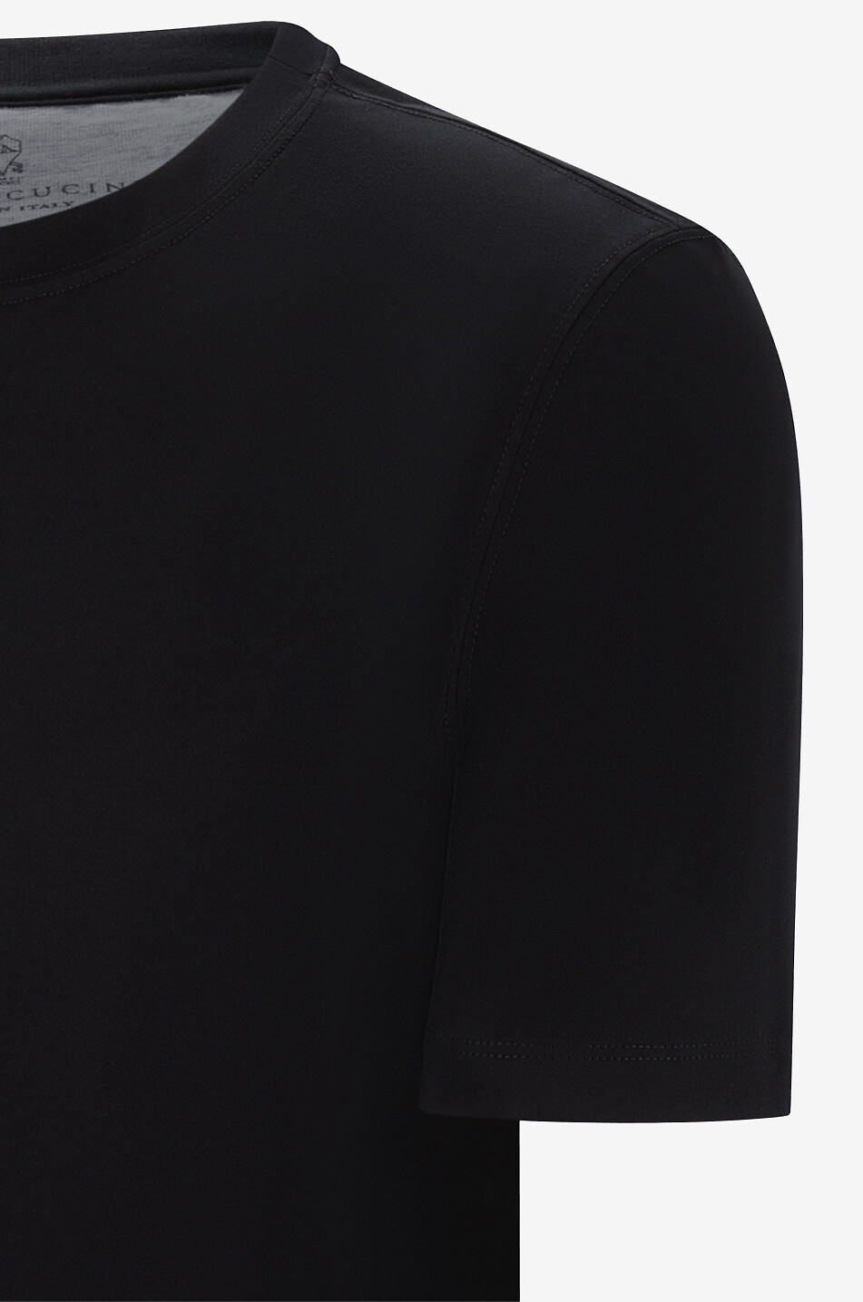 BRUNELLO CUCINELLI Jersey-T-Shirt mit Rundhals und kurzen Ärmeln Herren SCHWARZ 3