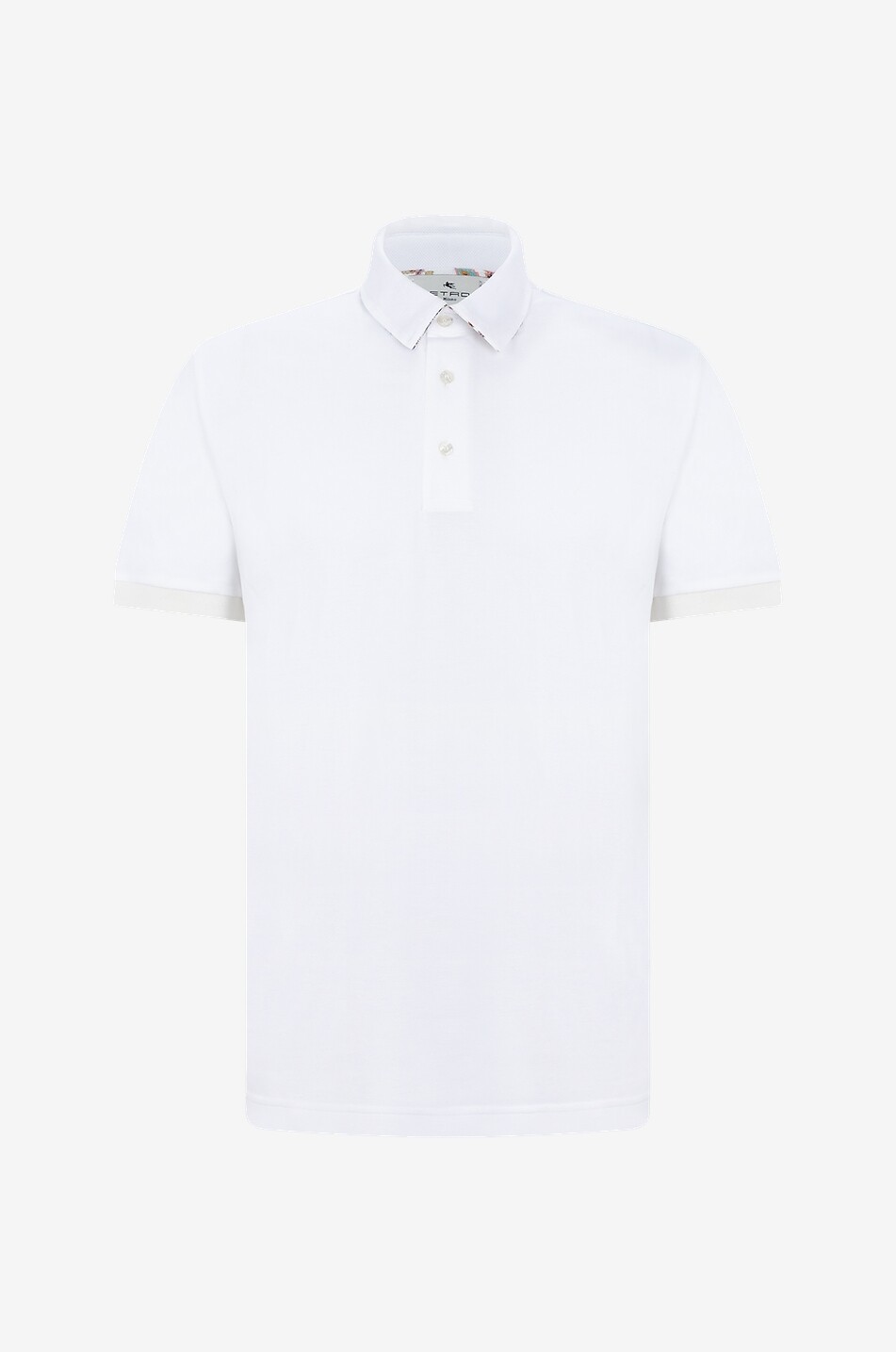 ETRO Polohemd mit Paisley-bedrucktem Kragen Pegaso Herren WEISS 1