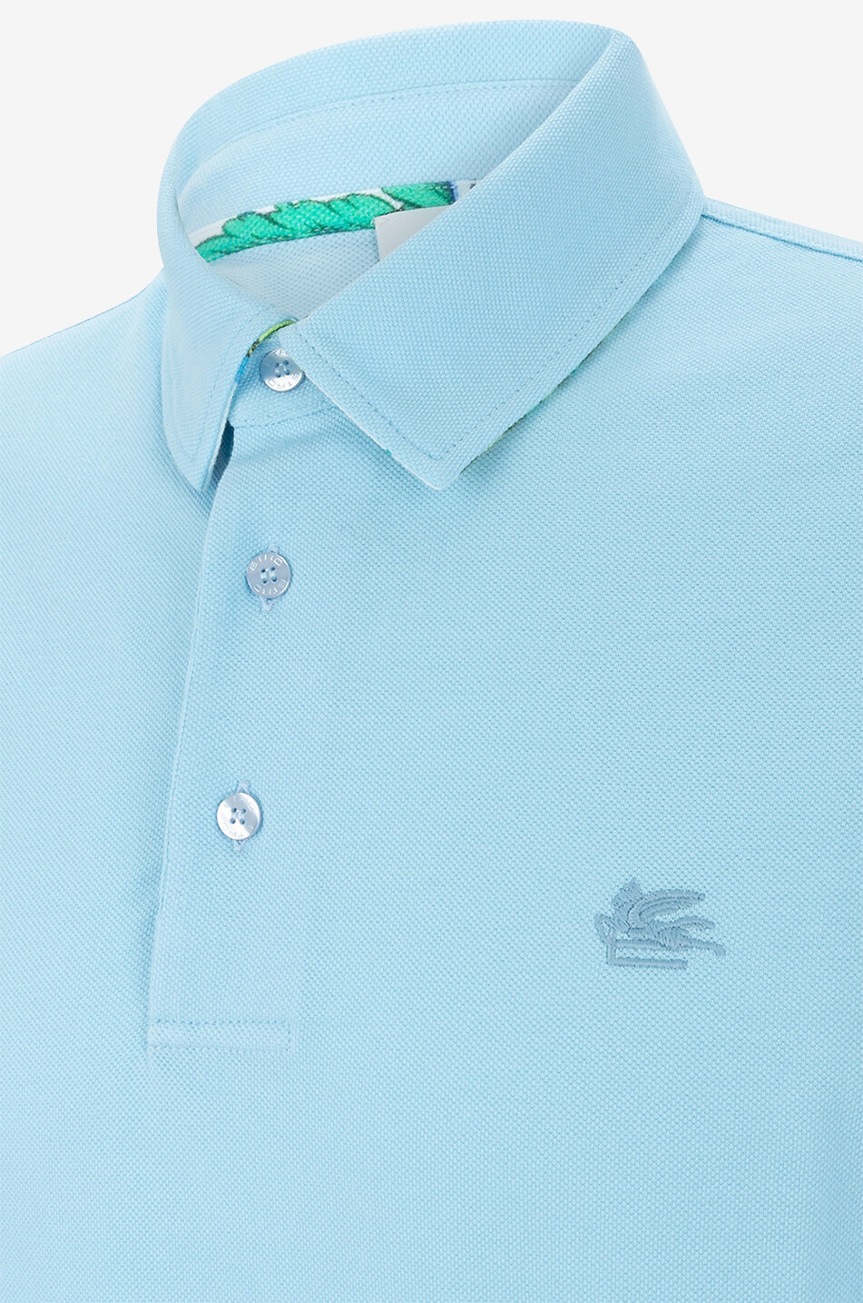 ETRO Polohemd mit Paisley-bedrucktem Kragen Pegaso Herren HELLBLAU 3