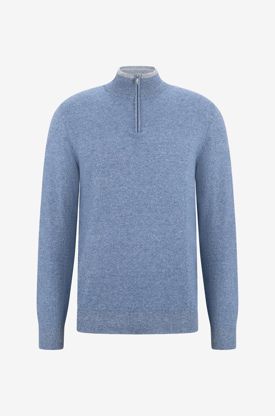 Pullover mit Stehkragen aus Kaschmir und Leinen Favonio