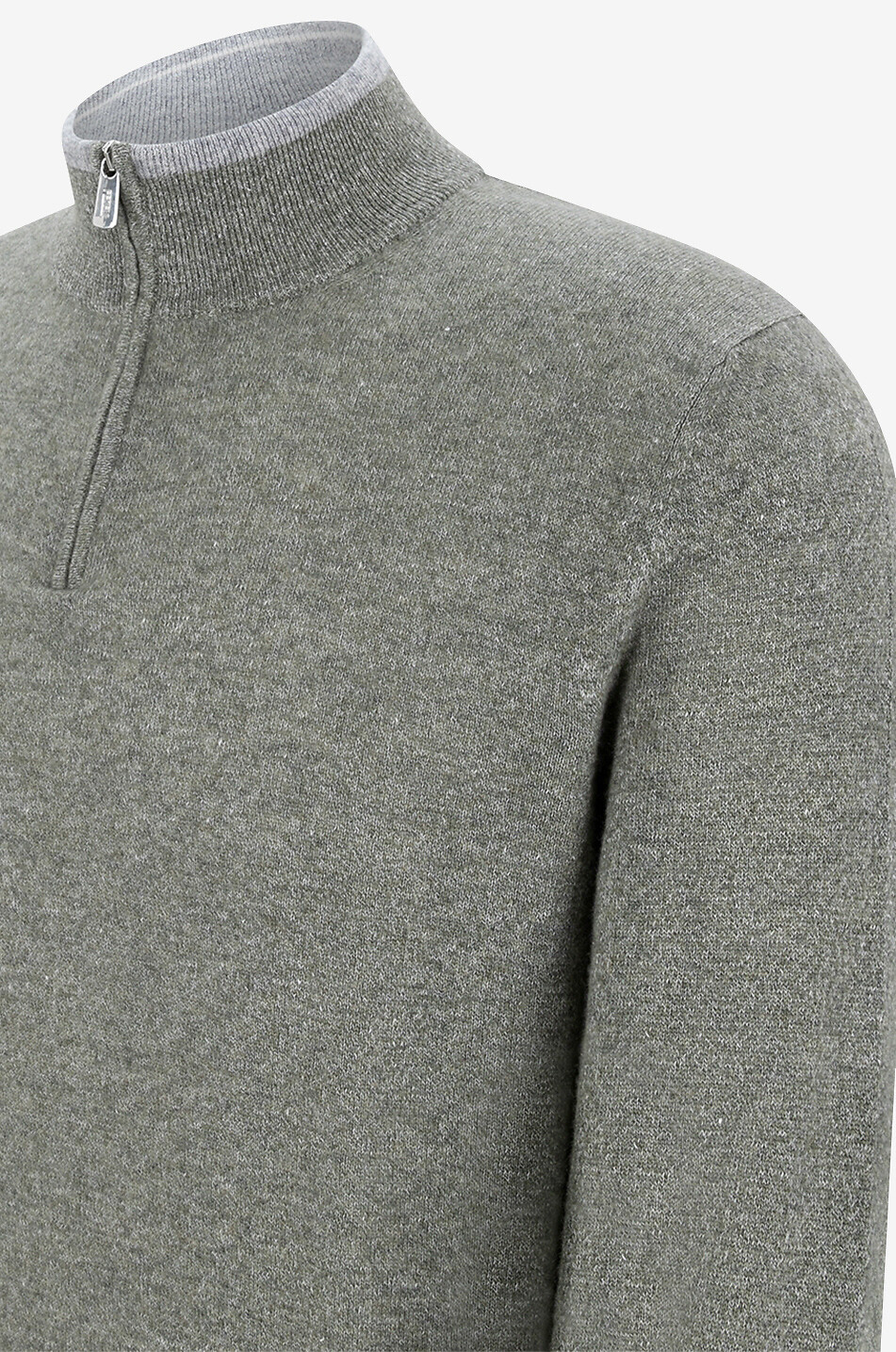 Pullover mit Stehkragen aus Kaschmir und Leinen Favonio