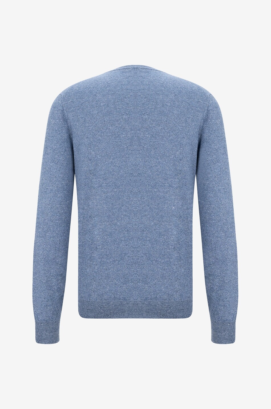 FEDELI Pull à col rond en cachemire et lin Argentina Homme BLEU MOYEN 2