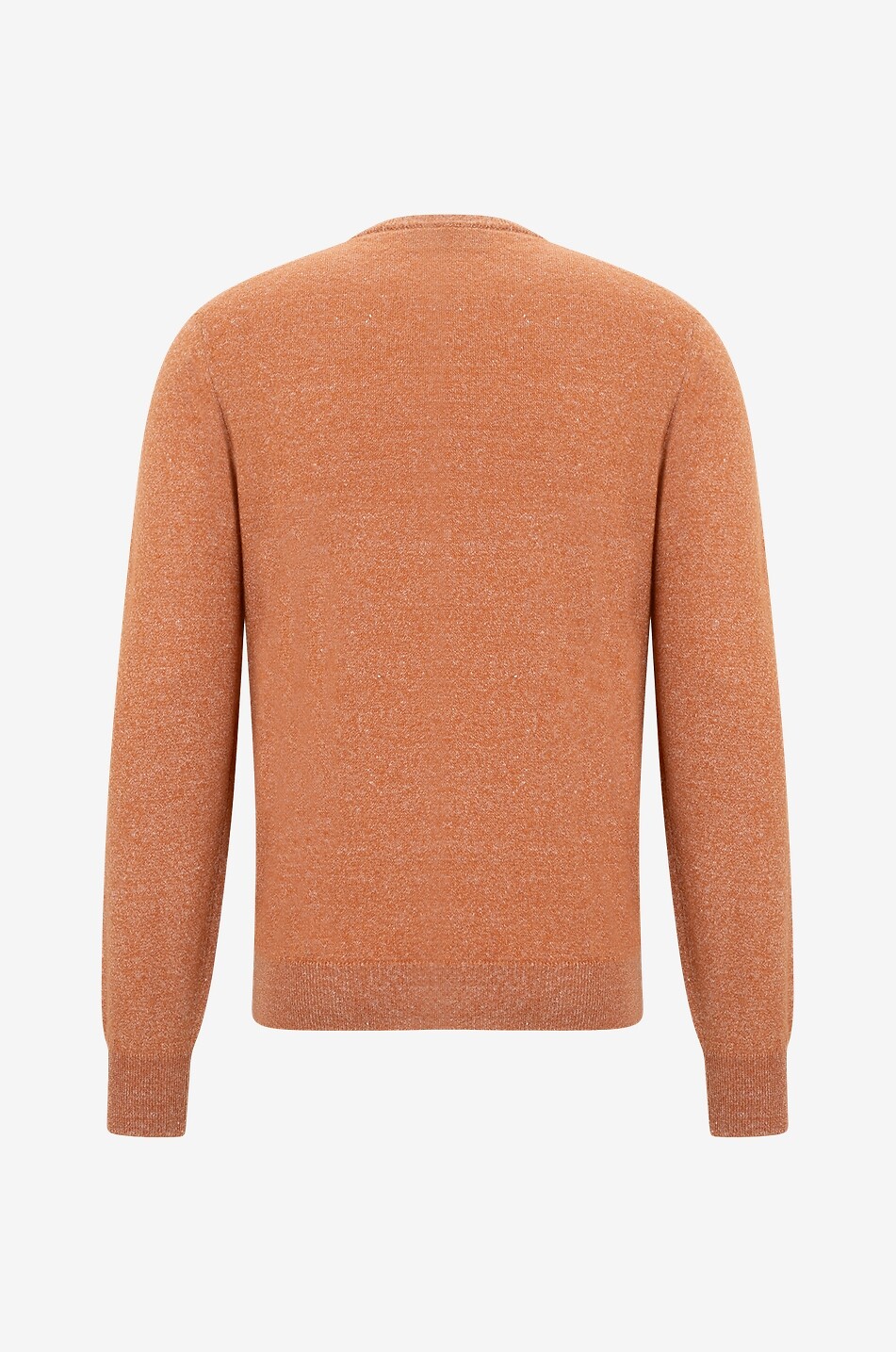 FEDELI Pull à col rond en cachemire et lin Argentina Homme ORANGE MOYEN 2