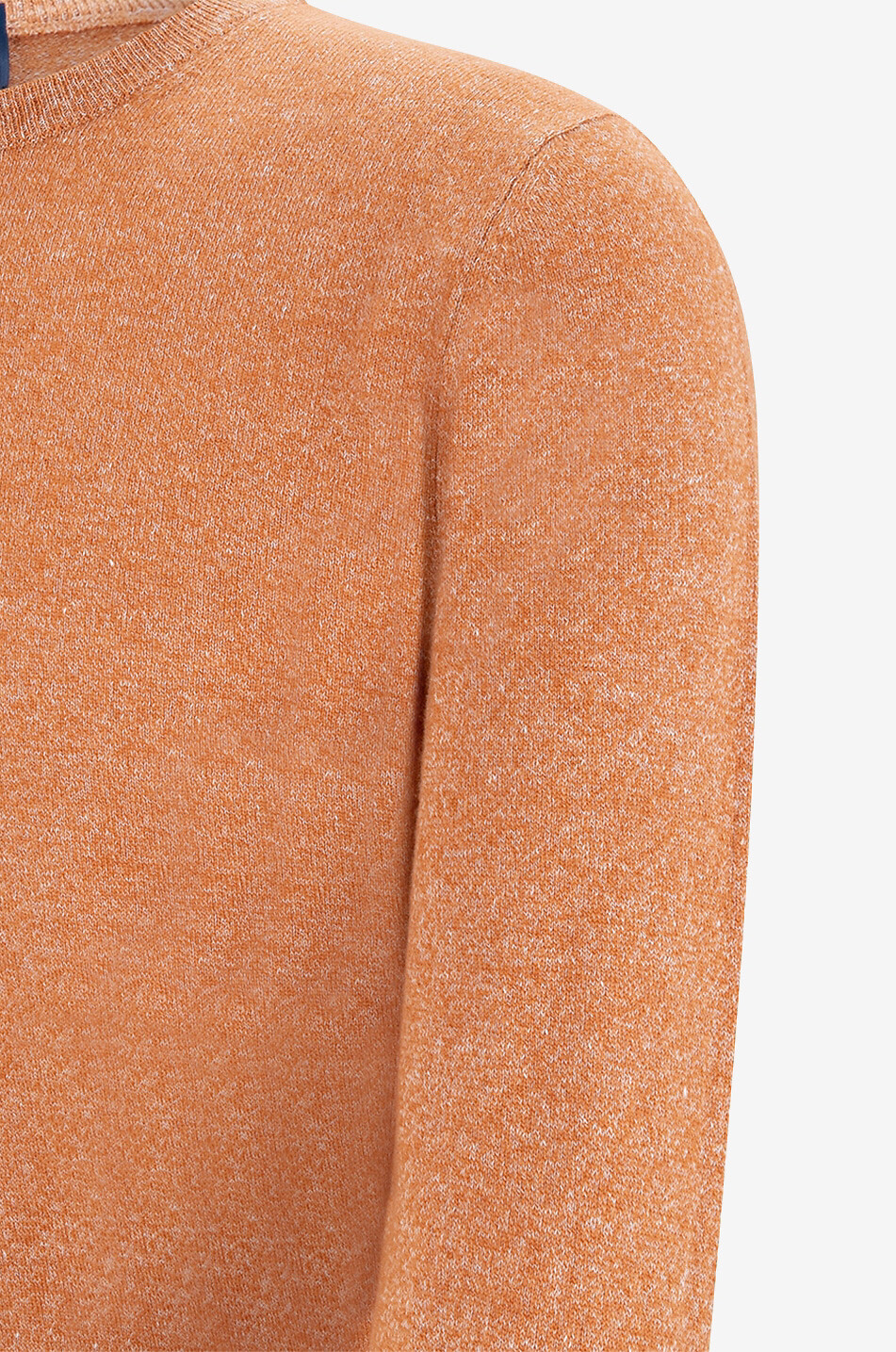 FEDELI Pull à col rond en cachemire et lin Argentina Homme ORANGE MOYEN 3