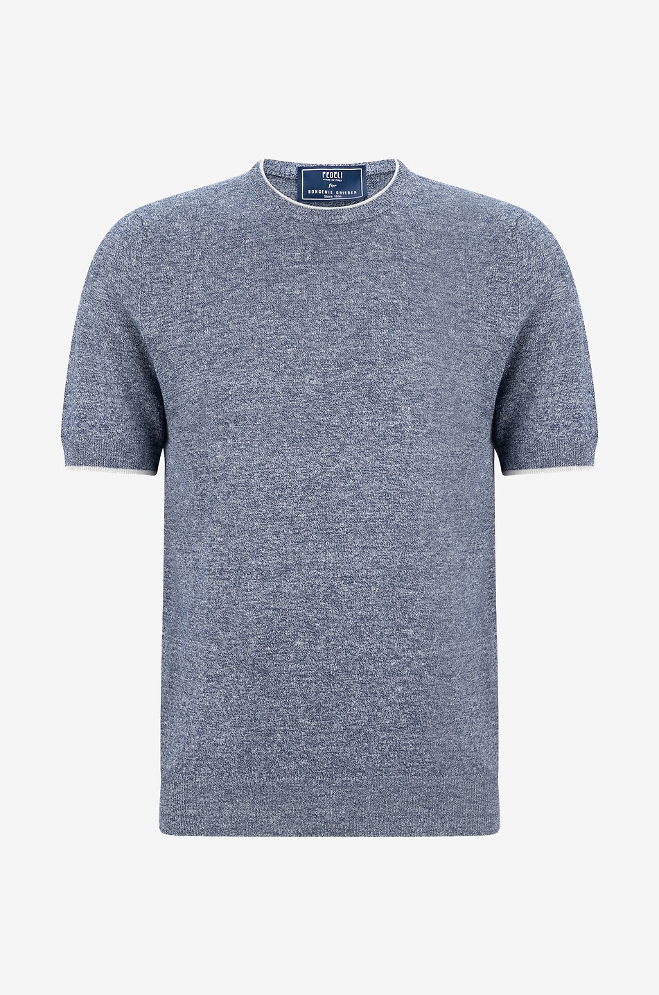 T-shirt à manches courtes en lin et coton