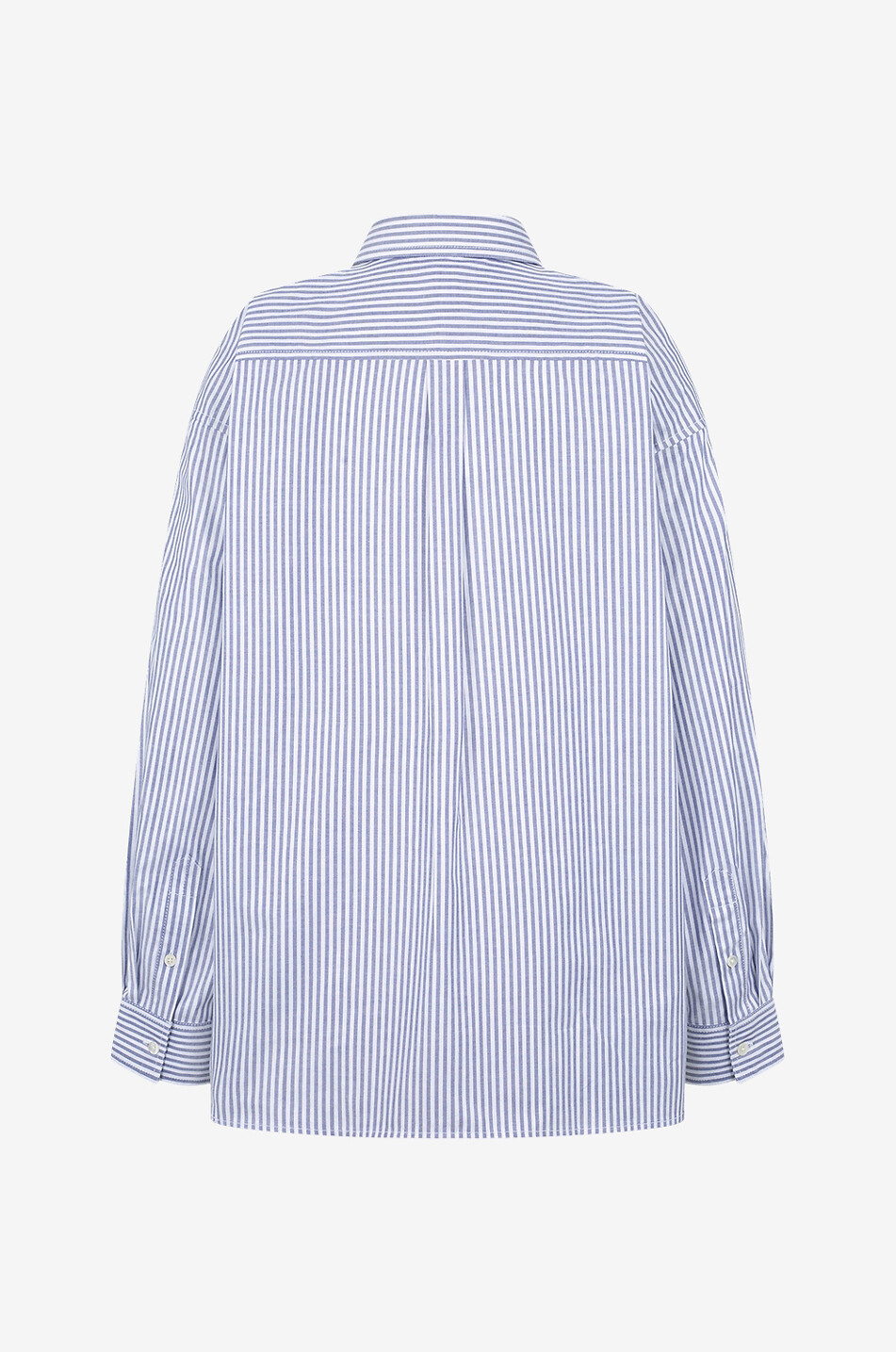 Gestreiftes Bio-Baumwollhemd Half-Placket