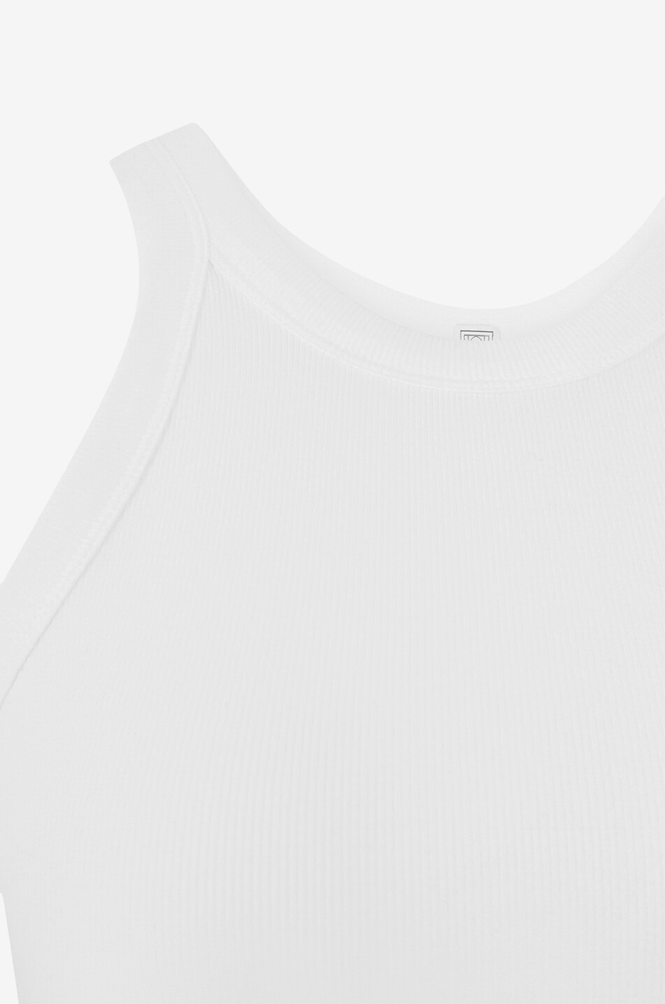 TOTEME Organic fine rib jersey tank top Women WHITE 5