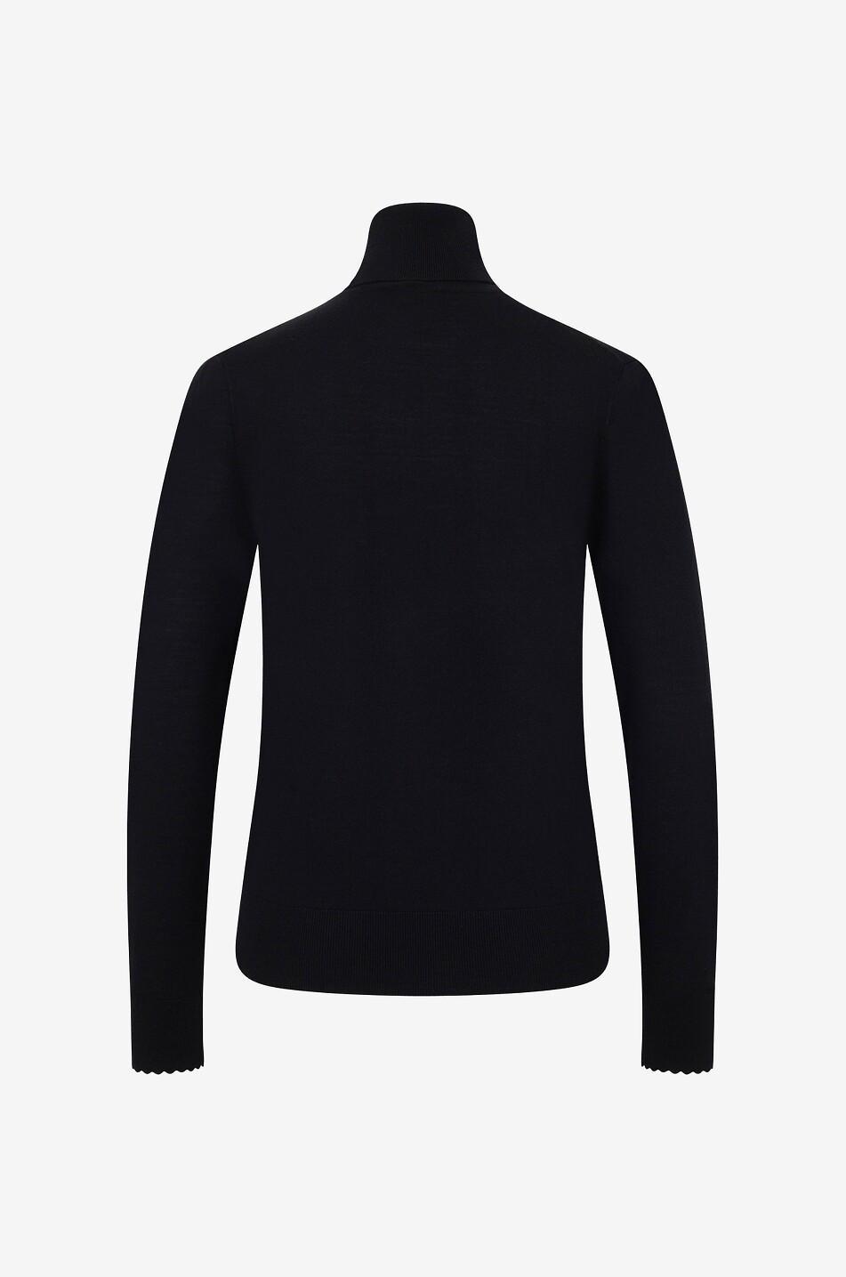 CHLOE Pull chaussette à col roulé en laine extrafine Femme NOIR 2