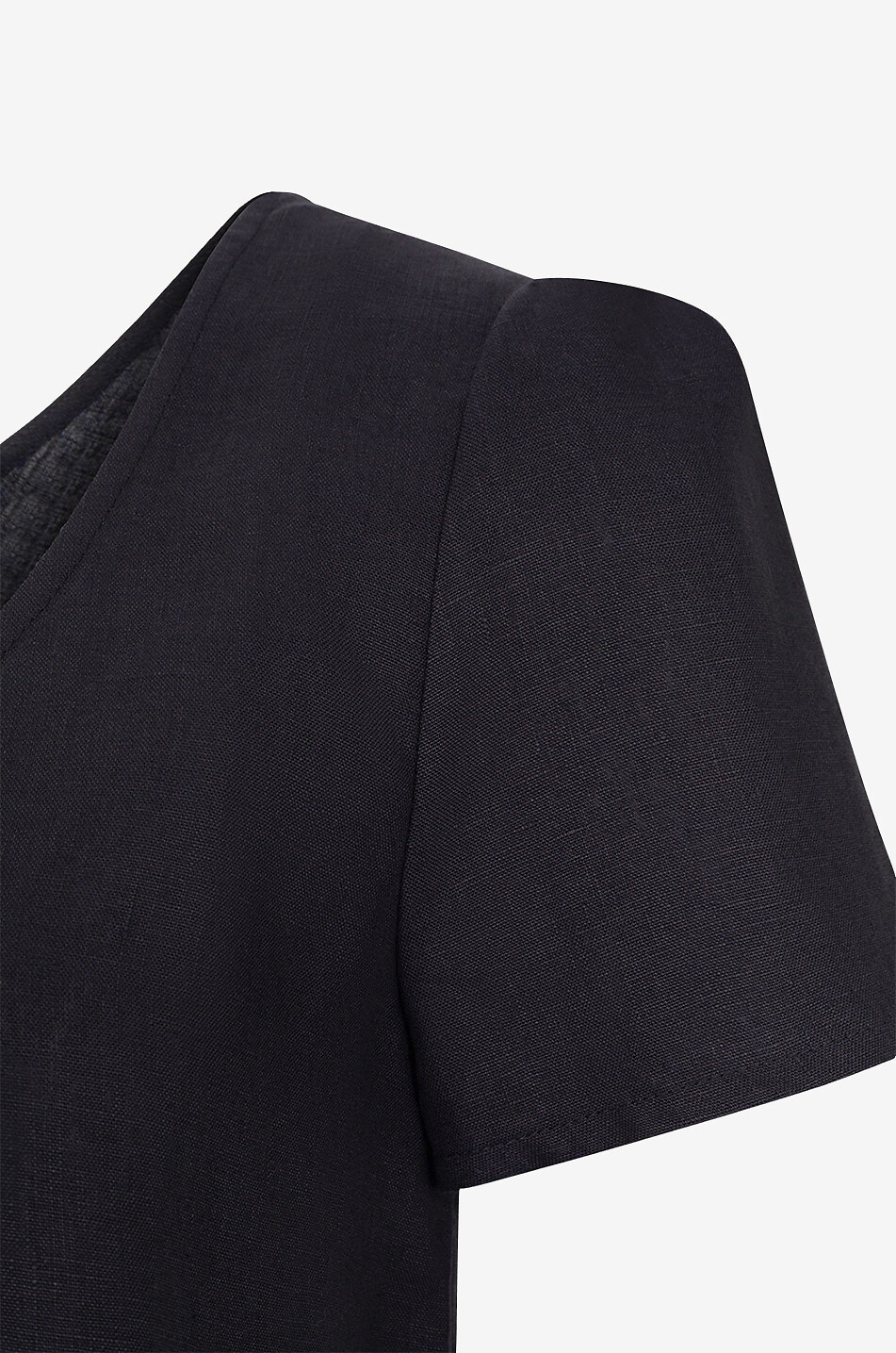 ARKITAIP Kurzarm-Leinenbluse zum Knoten Laurene Damen SCHWARZ 3