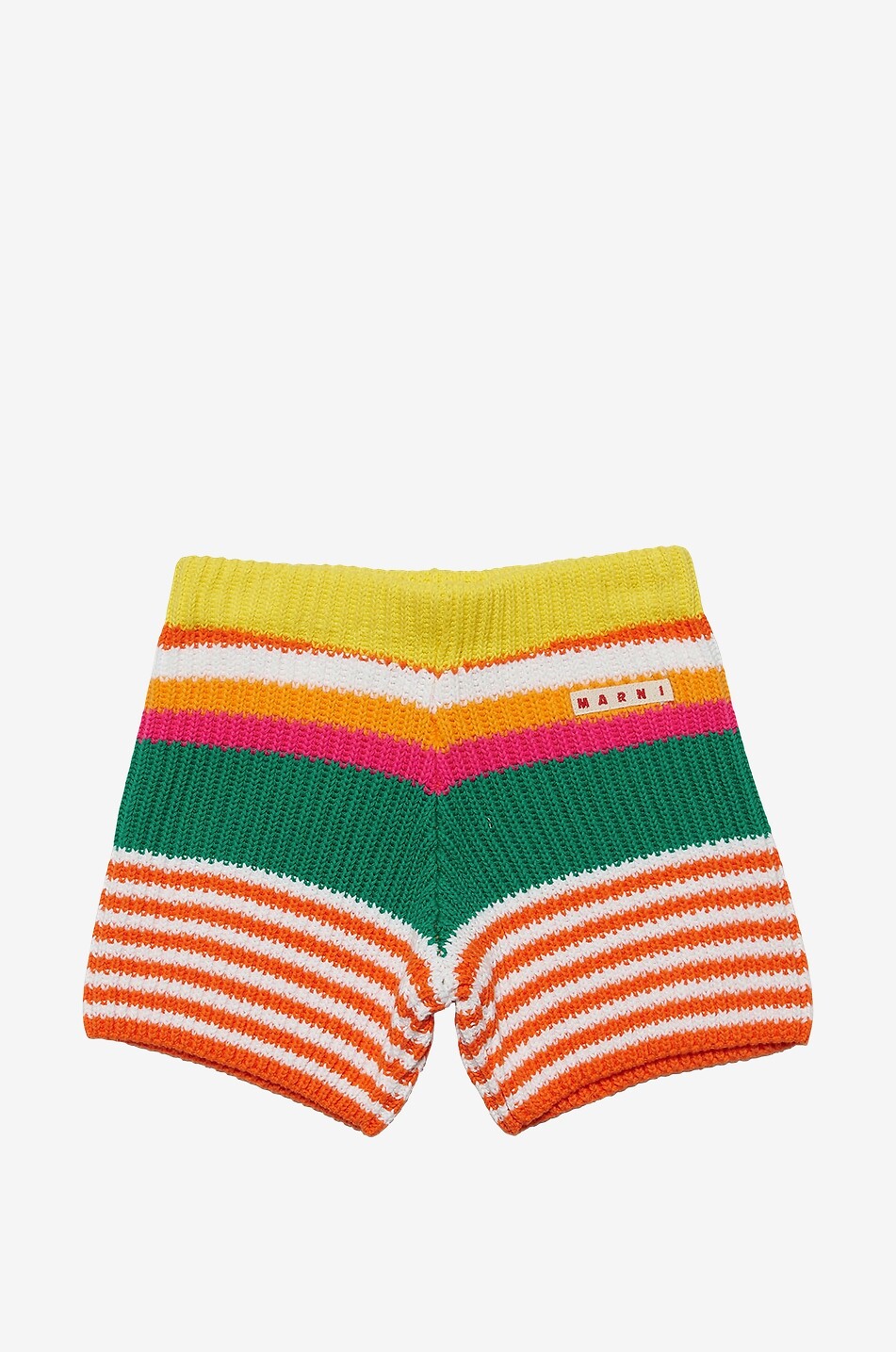 Short rayé en maille fille