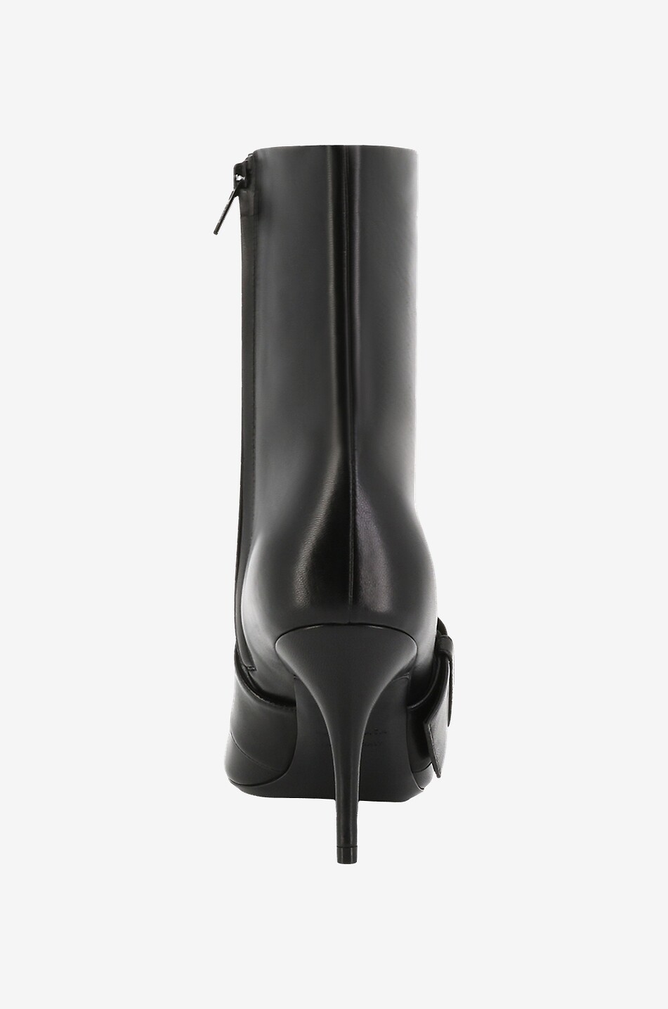 Bottines à talon aiguille en cuir nappa avec boucle Knife 80