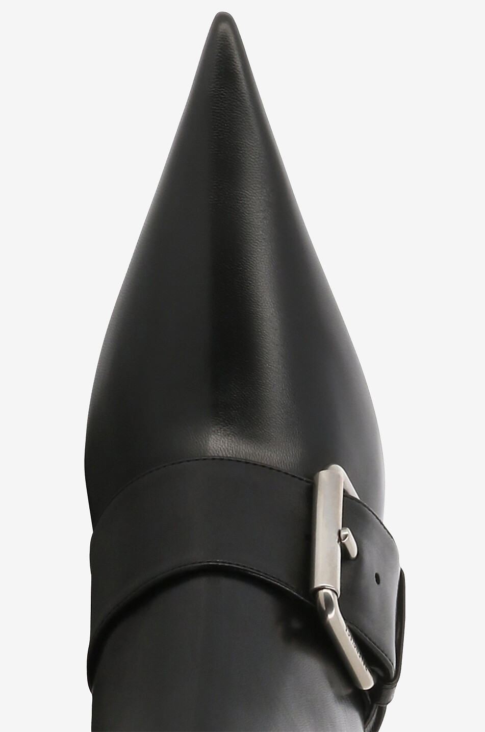 BALENCIAGA Nappalederstiefeletten mit Schnallen und Pfennigabsatz Knife 80 Damen SCHWARZ 5