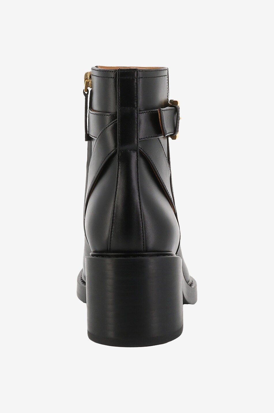 CHLOE Bottines en cuir lisse à talon carré Marcie 45 Femme NOIR 4