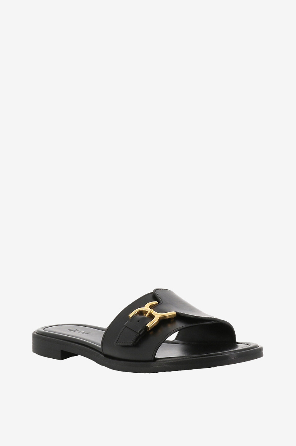 Marcie flat smooth leather slides