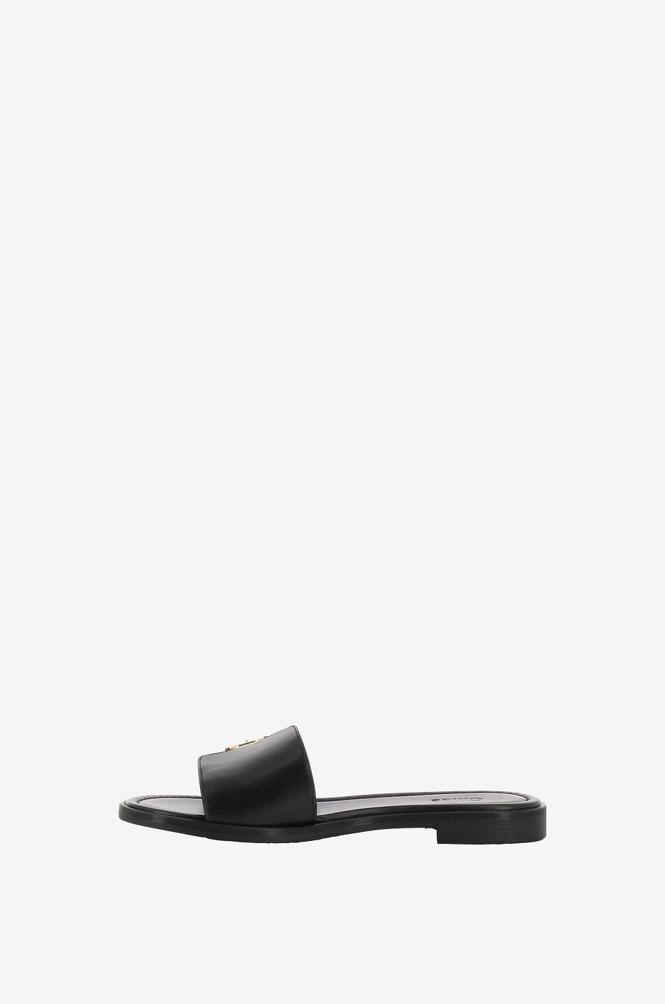 Marcie flat smooth leather slides