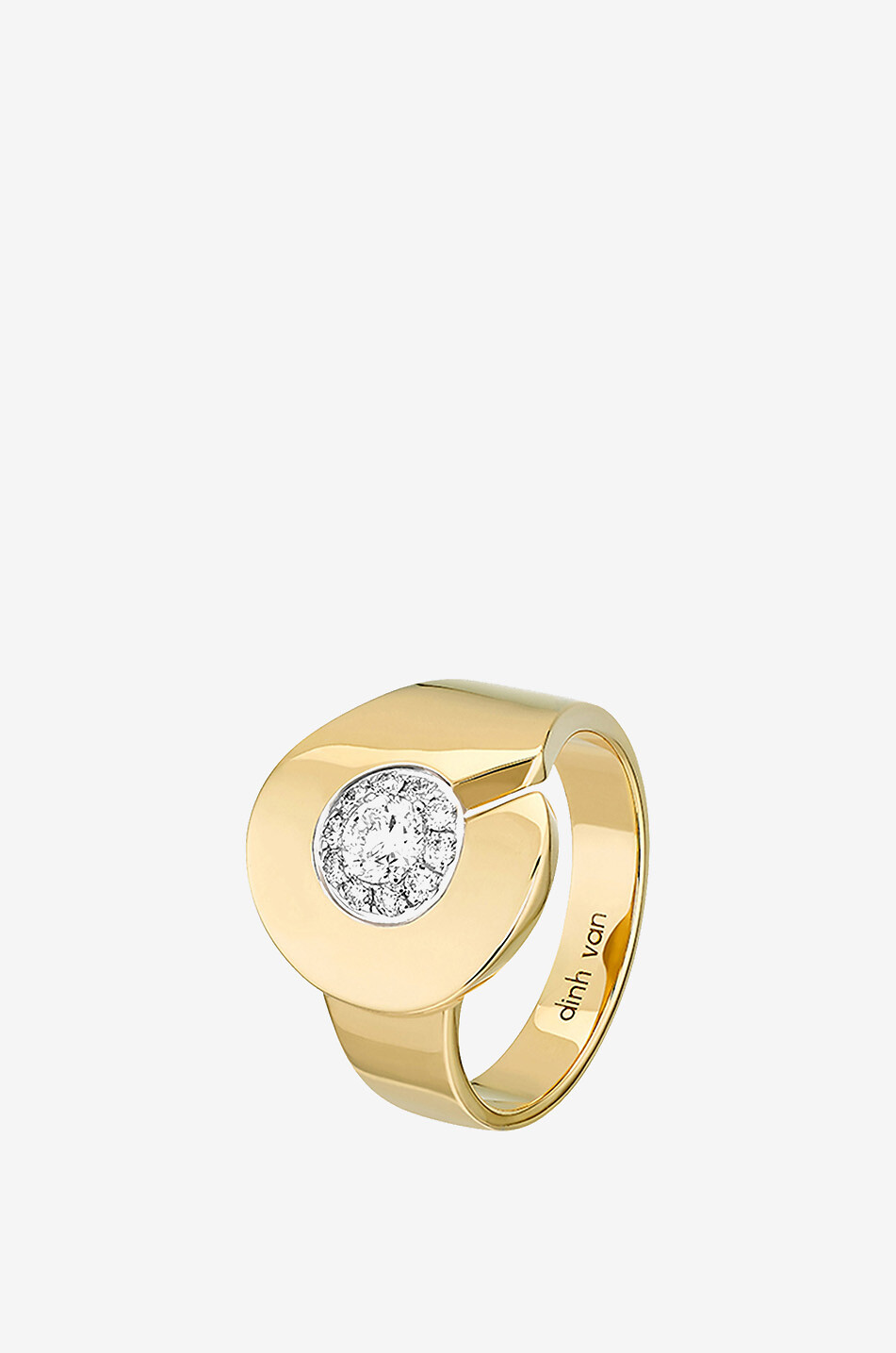 DINH VAN Menottes R15 yellow gold and diamond ring Women GOLDEN 1