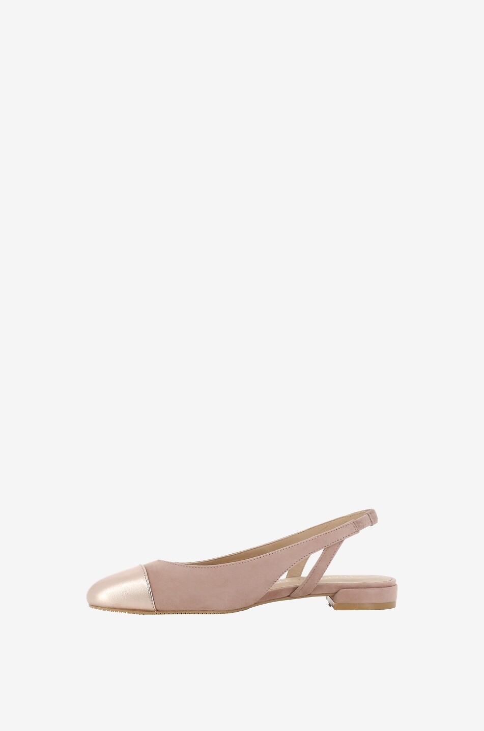STUART WEITZMAN Slingback-Ballerinas aus Wild- und Metallic-Leder Sleek Damen HELLROSA 3