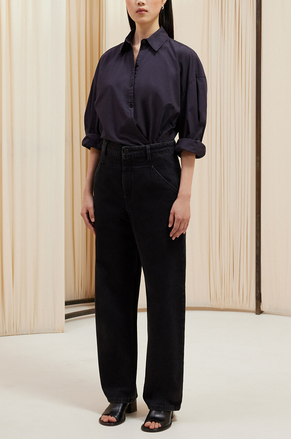 Chemise asymétrique Straight Collar Twisted