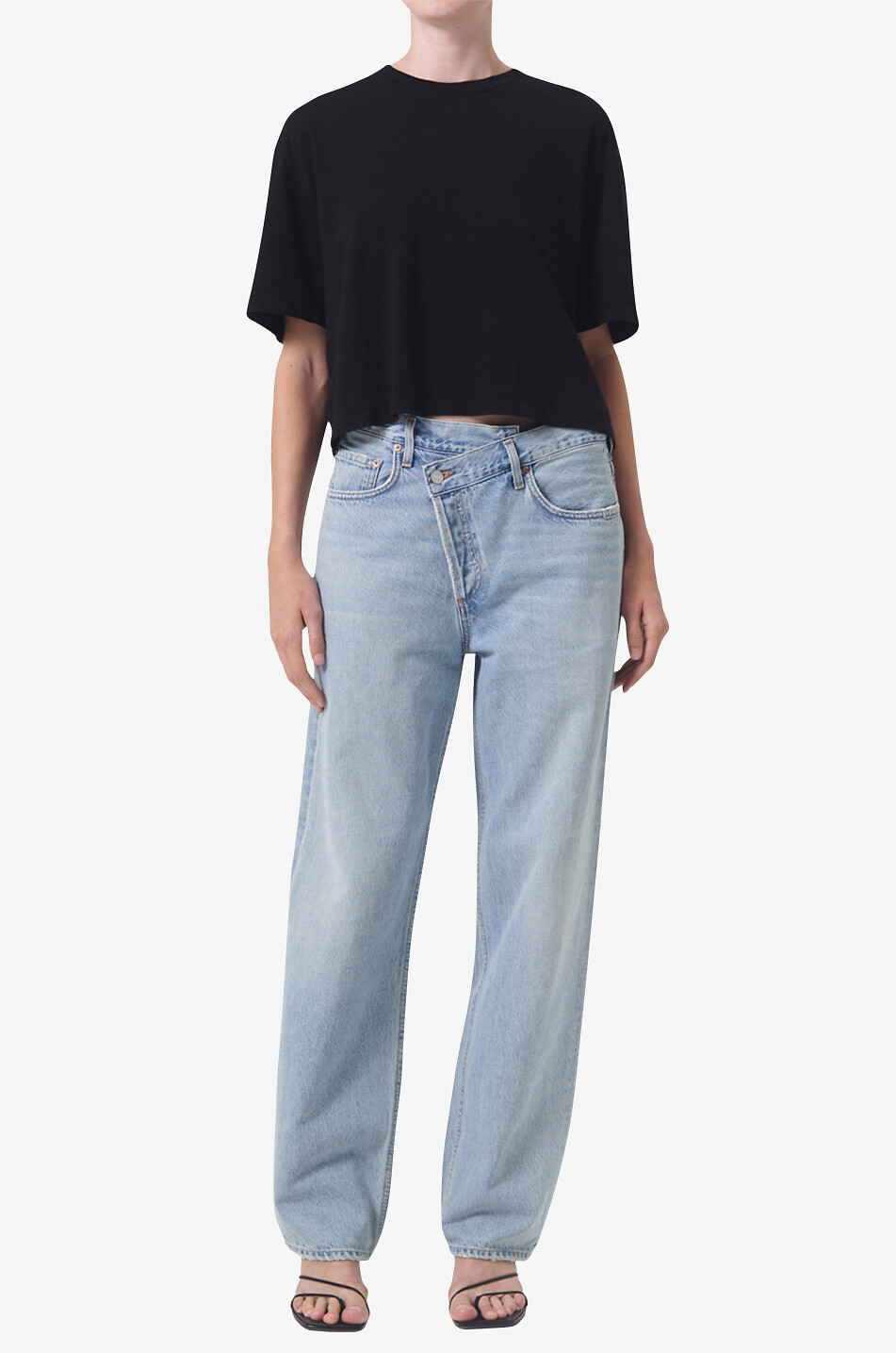 AGOLDE Criss Cross straight-leg jeans Women LIGHT BLUE 3