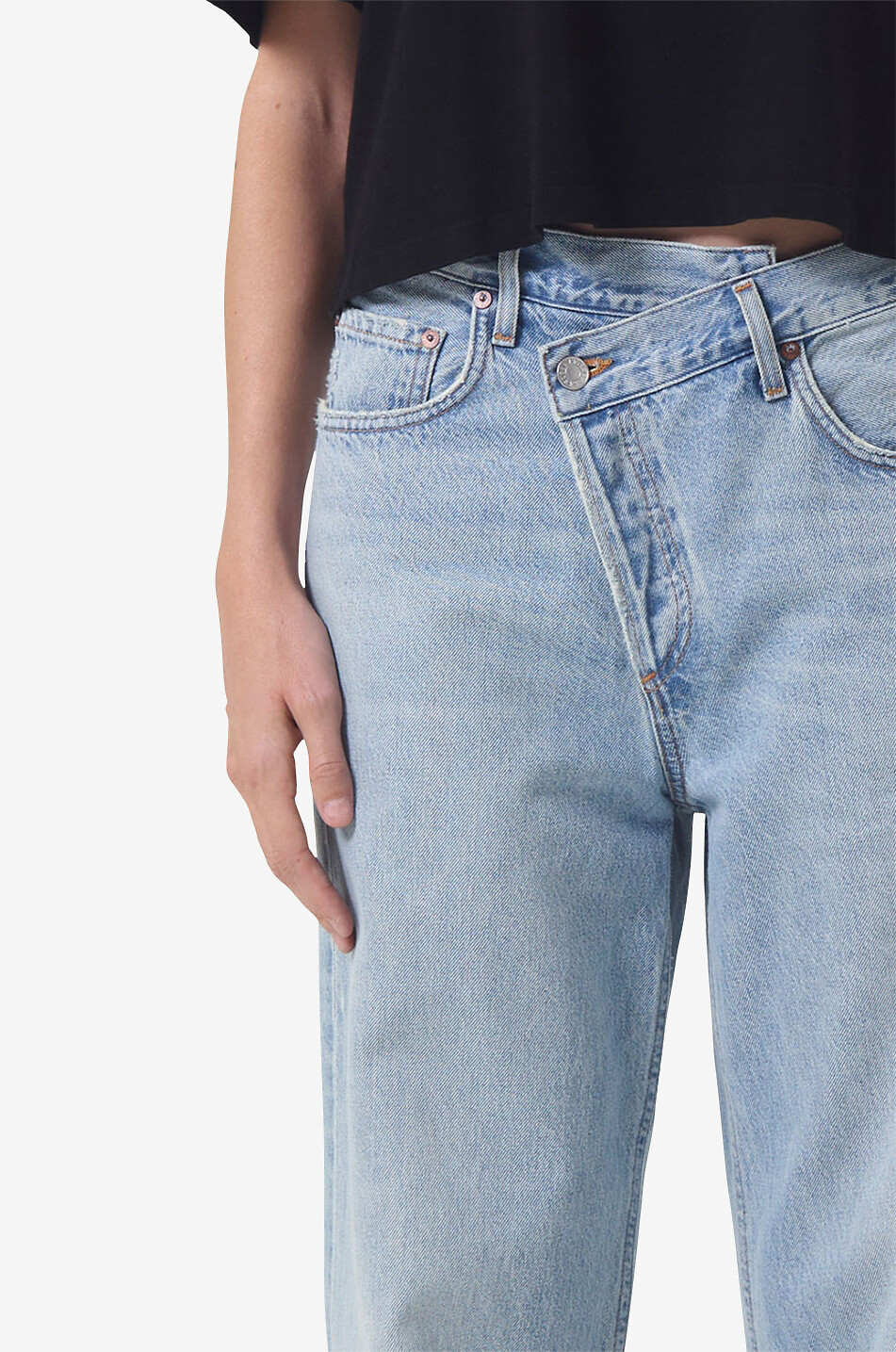 AGOLDE Criss Cross straight-leg jeans Women LIGHT BLUE 6