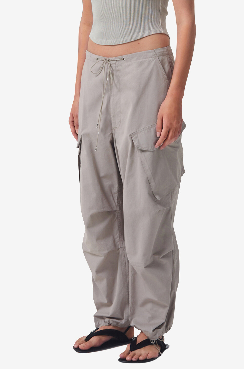 AGOLDE Ginerva cotton relaxed cargo trousers Women GREY 2