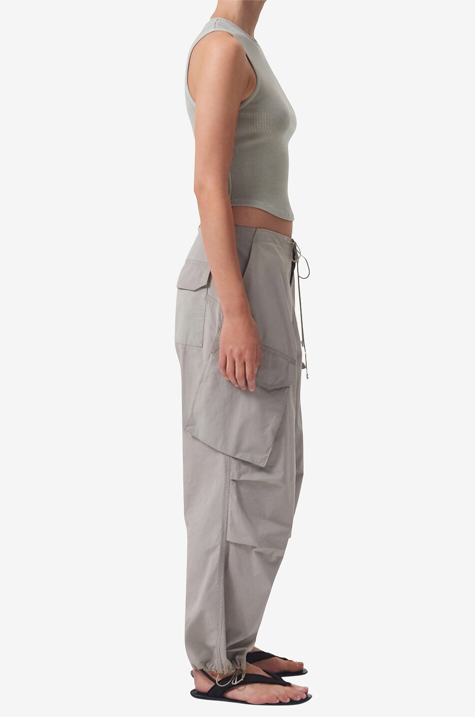 AGOLDE Ginerva cotton relaxed cargo trousers Women GREY 4