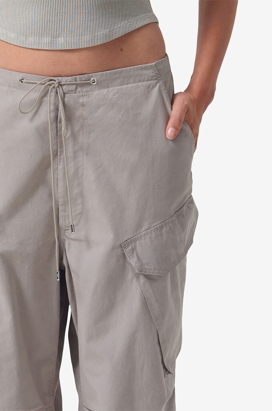 AGOLDE Ginerva cotton relaxed cargo trousers Women GREY 5