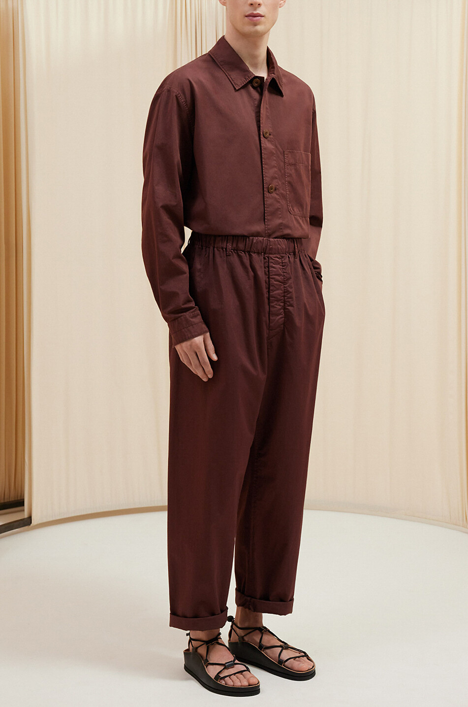 LEMAIRE Lässige Hose aus Baumwolle Herren MITTELBRAUN 3