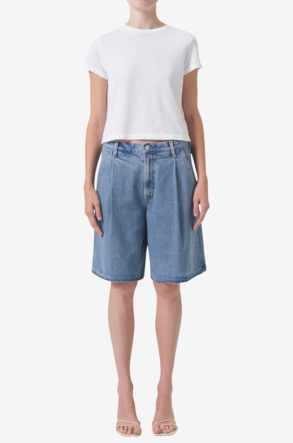 AGOLDE Adine short-sleeved T-shirt Women WHITE 3