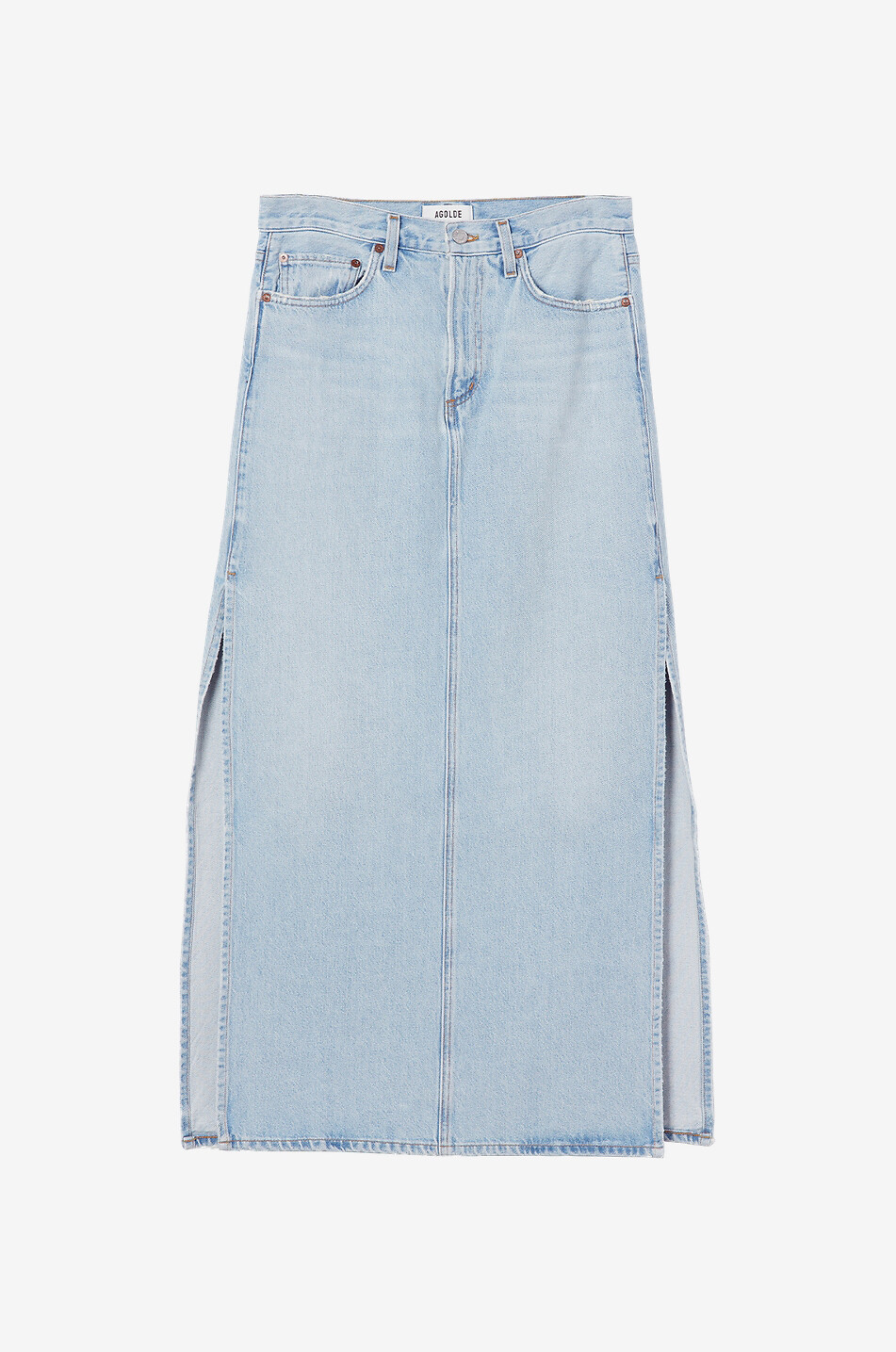 AGOLDE Jupe longue Astrid Femme BLEU CLAIR 1