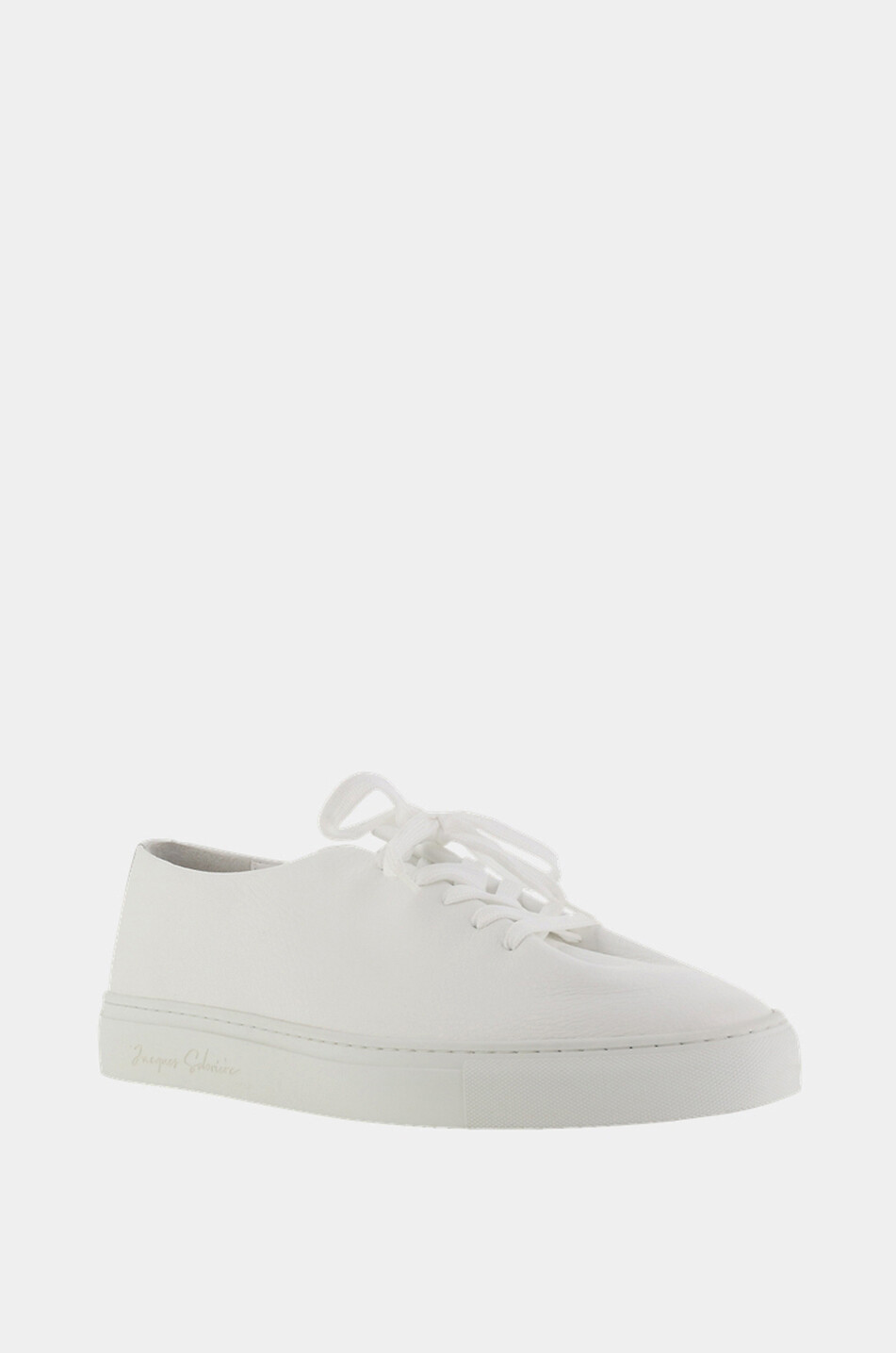 JACQUES SOLOVIERE Baskets basses à lacets en cuir grainé Hervé Homme BLANC 1