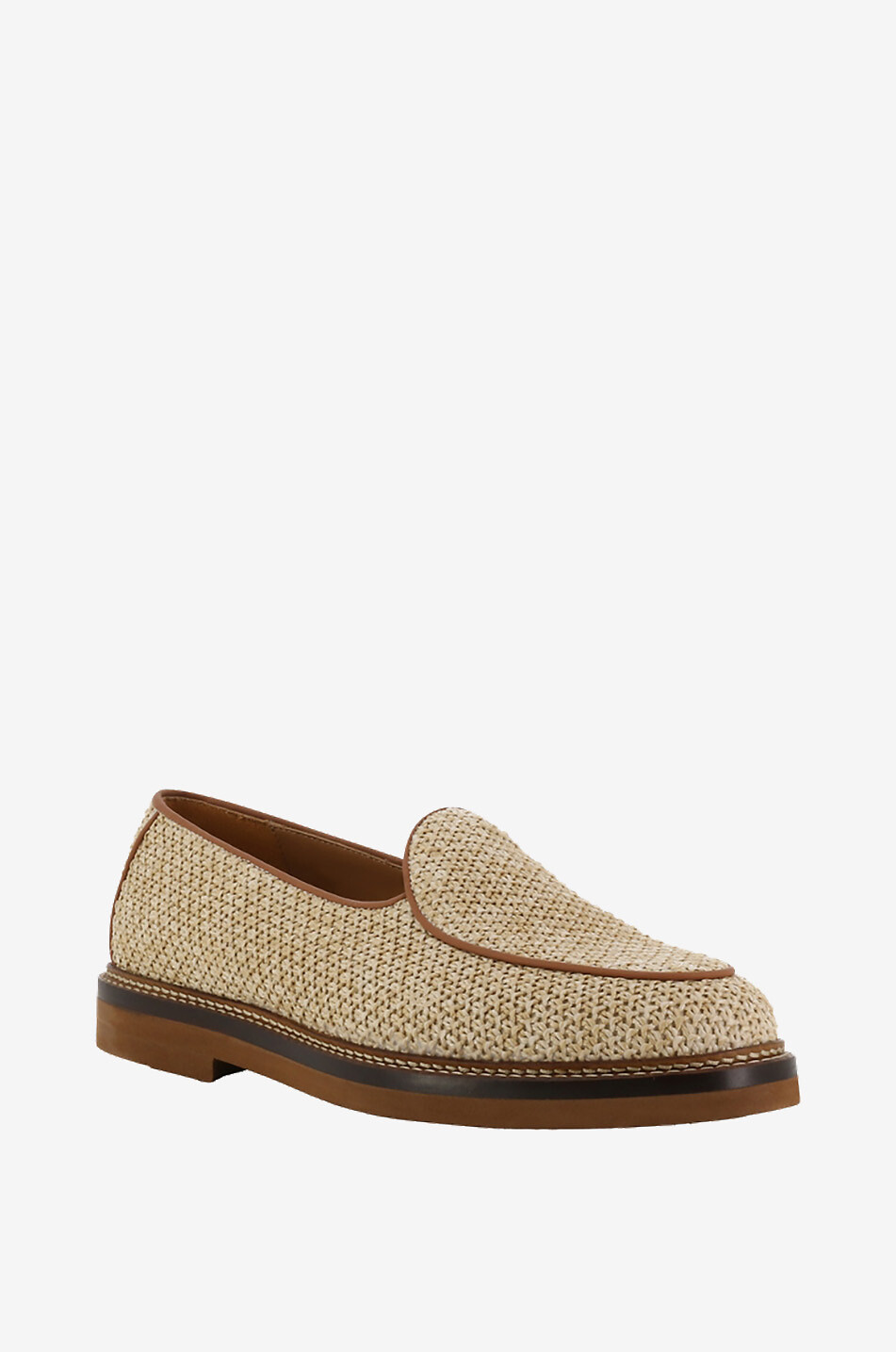 Lex woven raffia loafers