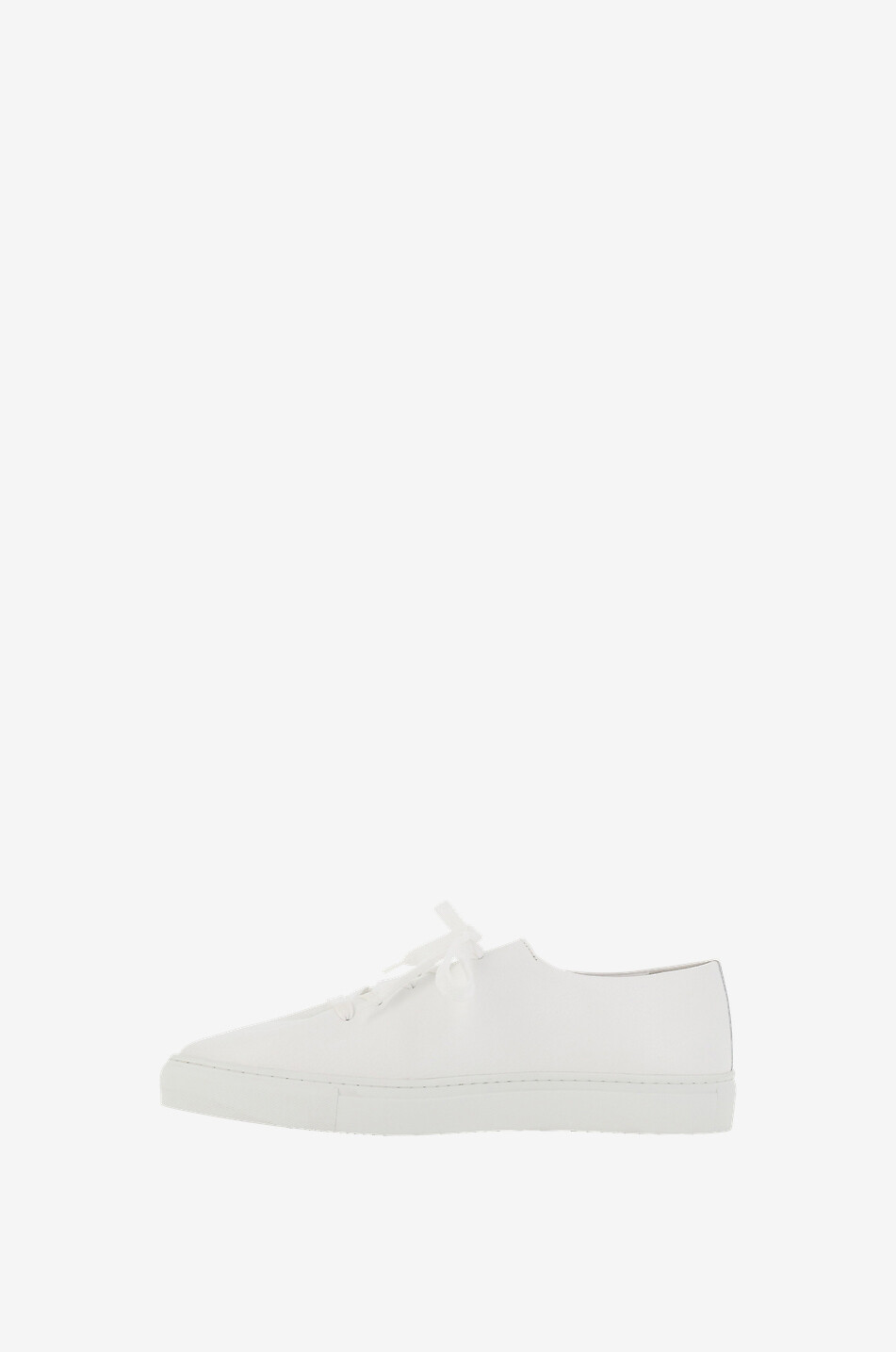 JACQUES SOLOVIERE Baskets basses à lacets en cuir grainé Hervé Homme BLANC 3