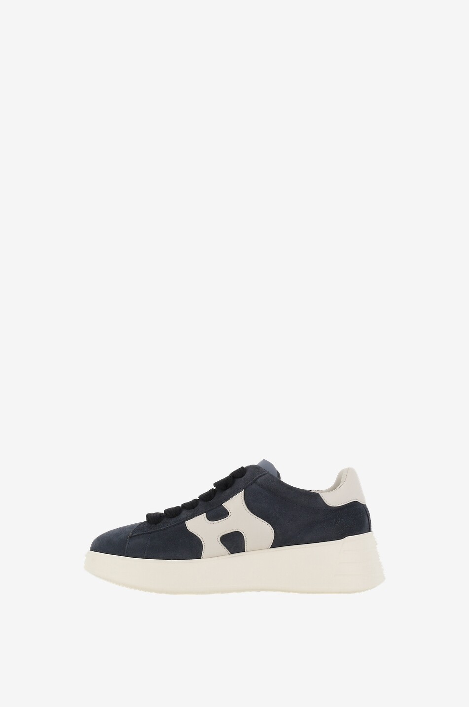 HOGAN Baskets compensées en daim et cuir Hogan Rebel H562 Femme BLEU FONCE 3