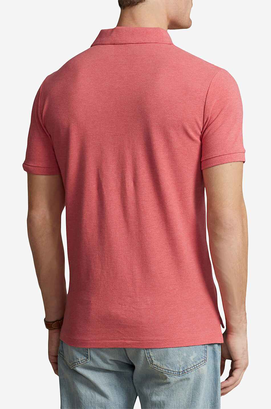 Polohemd aus Baumwollpiqué mit Pony-Stickerei Custom Slim Fit