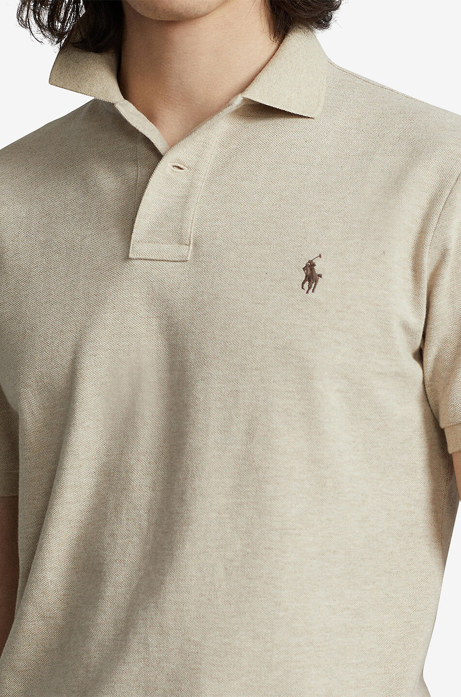 POLO RALPH LAUREN Polohemd aus Baumwollpiqué mit Pony-Stickerei Custom Slim Fit Herren BRAUN 5