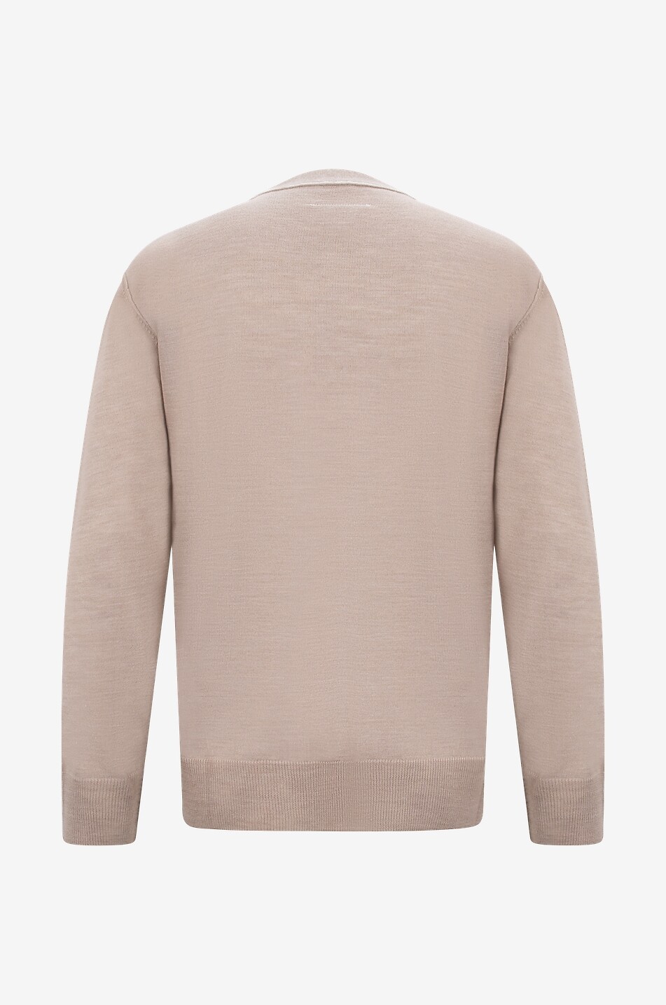 Button-down virgin wool V-neck cardigan